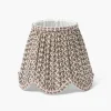 Lampshades<Mrs. Alice Chocolate Lotus Deep Scalloped Lampshade (18cm)