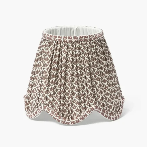 Lampshades<Mrs. Alice Chocolate Lotus Deep Scalloped Lampshade (18cm)