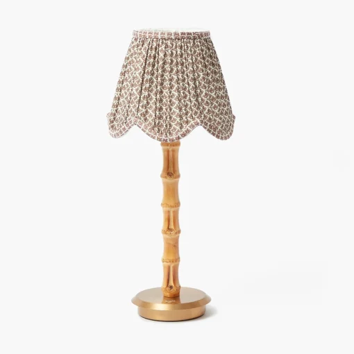 Lampshades<Mrs. Alice Chocolate Lotus Deep Scalloped Lampshade (18cm)