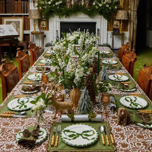 Tablecloths | For The Chalet<Mrs. Alice Chocolate Pheasant Tablecloth
