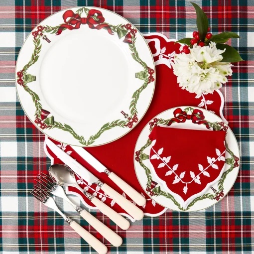 Crockery Sets<Mrs. Alice Christmas Garland Dinner & Starter Plates (Set of 8)