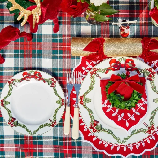 Crockery Sets<Mrs. Alice Christmas Garland Dinner & Starter Plates (Set of 8)