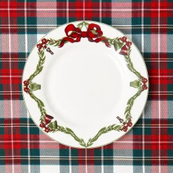Dinner Plates<Mrs. Alice Christmas Garland Dinner Plate