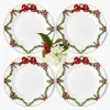 Starter Plates | Crockery Sets<Mrs. Alice Christmas Garland Starter Plate (Set of 4)