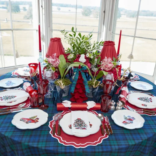 Napkins<Mrs. Alice Christmas Tree White Linen Napkins (Set of 4)