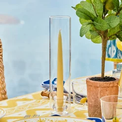 Summer Glassware | Summer Candleware<Mrs. Alice Claudia Glass Hurricane Candle Holder (Pair)