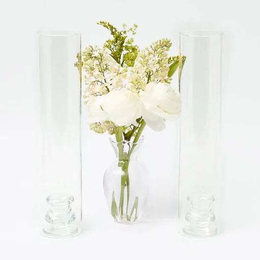 Summer Glassware | Summer Candleware<Mrs. Alice Claudia Glass Hurricane Candle Holder (Pair)