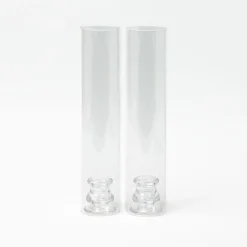 Summer Glassware | Summer Candleware<Mrs. Alice Claudia Glass Hurricane Candle Holder (Pair)