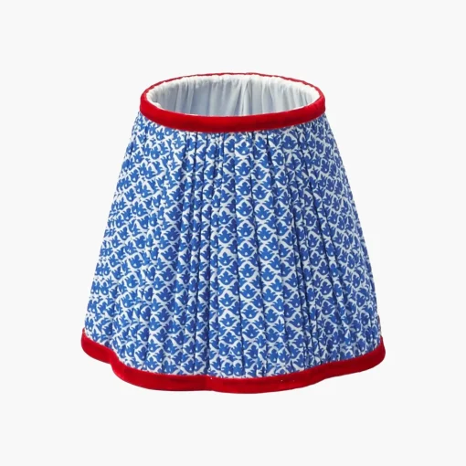 Lampshades<Mrs. Alice Cobalt & Red Lotus Lampshade (18cm)