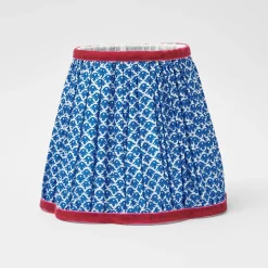 Lampshades<Mrs. Alice Cobalt & Red Lotus Lampshade (18cm)