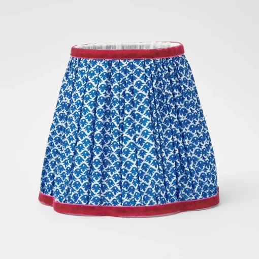 Lampshades<Mrs. Alice Cobalt & Red Lotus Lampshade (18cm)