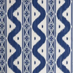 Serena Fresson Fabrics<Mrs. Alice Cobalt Blue Ikat Stripe Fabric