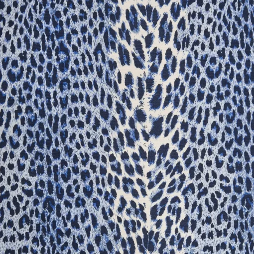 Serena Fresson Fabrics<Mrs. Alice Cobalt Blue Leopard Fabric