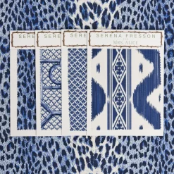 Serena Fresson Fabrics<Mrs. Alice Cobalt Blue Leopard Fabric