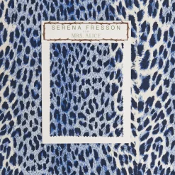 Serena Fresson Fabrics<Mrs. Alice Cobalt Blue Leopard Fabric