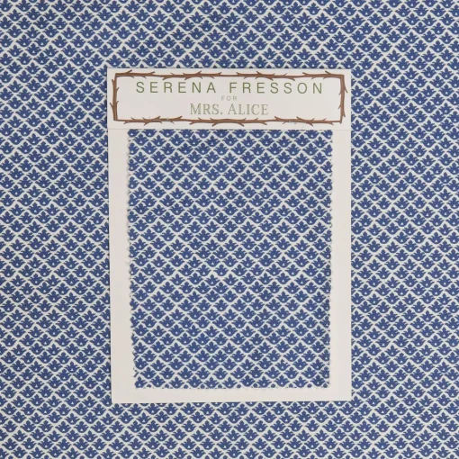 Serena Fresson Fabrics<Mrs. Alice Cobalt Blue Lotus Flower Fabric
