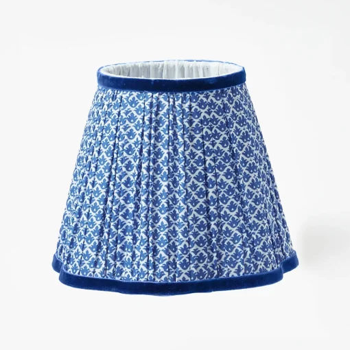 Lampshades<Mrs. Alice Cobalt Lotus Lampshade (18cm)
