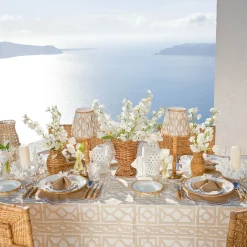 Summer Glassware | Summer Candleware<Mrs. Alice Coral Hurricane Lantern
