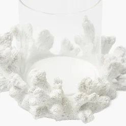 Summer Glassware | Summer Candleware<Mrs. Alice Coral Hurricane Lantern