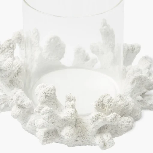 Summer Glassware | Summer Candleware<Mrs. Alice Coral Hurricane Lantern