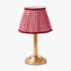Rechargeable Table Lamps<Mrs. Alice Corinthian Rechargeable Lamp with Red Lotus Shade (22cm)