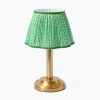 Rechargeable Table Lamps<Mrs. Alice Corinthian Rechargeable Lamp with Green Lotus Shade (22cm)