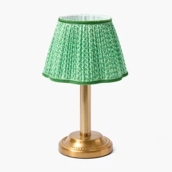 Rechargeable Table Lamps<Mrs. Alice Corinthian Rechargeable Lamp with Green Lotus Shade (22cm)