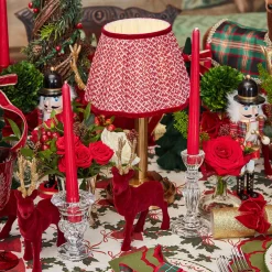 Rechargeable Table Lamps<Mrs. Alice Corinthian Rechargeable Lamp with Red Lotus Shade (22cm)