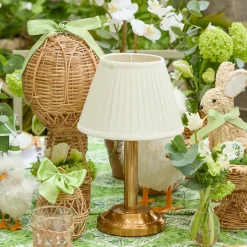 Rechargeable Table Lamps<Mrs. Alice Corinthian Rechargeable Lamp with Cream Shade (22cm)