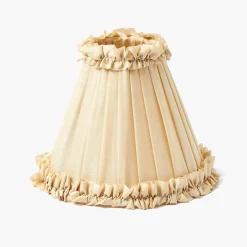 Rechargeable Table Lamps<Mrs. Alice Corinthian Rechargeable Lamp with Cream Frilled Silk Shade (18cm)