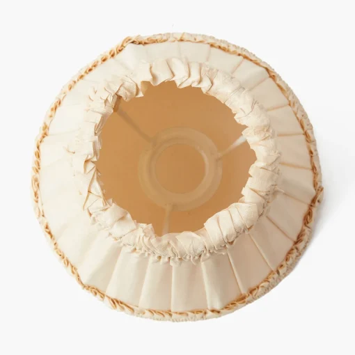 Lampshades<Mrs. Alice Cream Frilled Silk Lampshade (18cm)