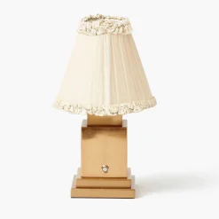 Lampshades<Mrs. Alice Cream Frilled Silk Lampshade (18cm)