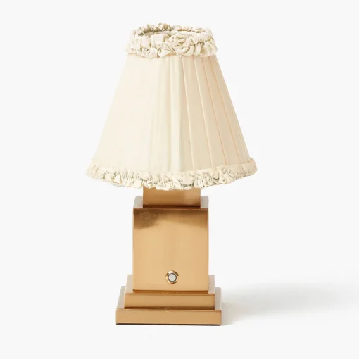 Lampshades<Mrs. Alice Cream Frilled Silk Lampshade (18cm)
