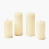 Candles | Candlescapes<Mrs. Alice Cream LED Pillar Candle Set (Set of 4)