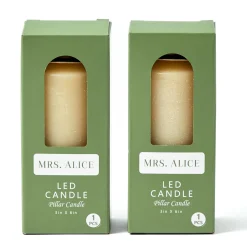 Candles | Candlescapes<Mrs. Alice Cream LED Pillar Candle Set (Set of 4)