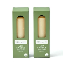Candles | Candlescapes<Mrs. Alice Cream LED Pillar Candle Set (Set of 4)