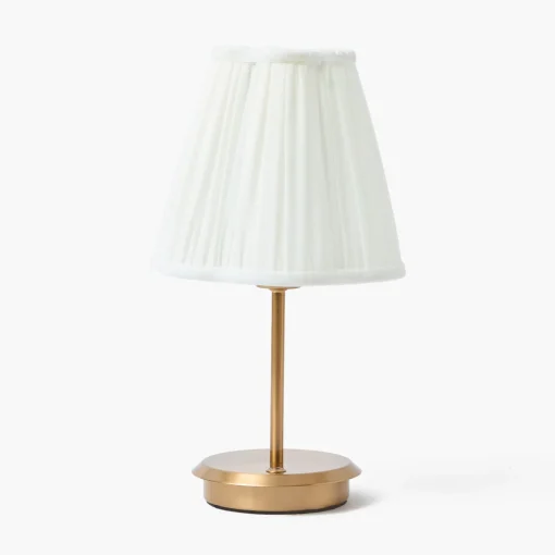 Lampshades<Mrs. Alice Cream Pleated Lampshade (18cm)