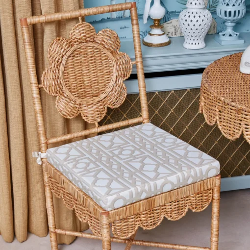 Furniture | Furniture<Mrs. Alice Daisy Rattan Chair with Pavilion Cushion