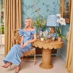 Furniture | Furniture<Mrs. Alice Daisy Rattan Chair with Pavilion Cushion