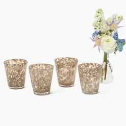 Summer Glassware | Glasses<Mrs. Alice Dappled Sand Glasses (Set of 4)