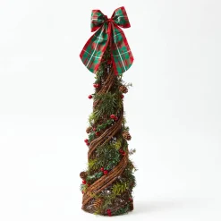 Christmas Decorations<Mrs. Alice Decorative Festive Tree with Red & Green Tartan Bow