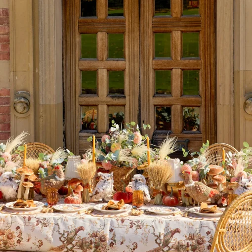 Autumn Decorations<Mrs. Alice Decorative Raffia Pheasant (Pair)