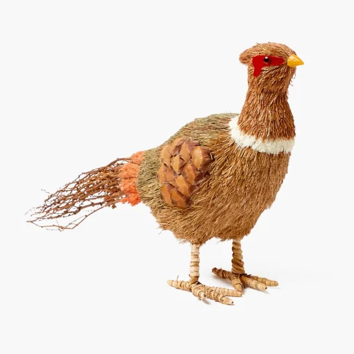 Autumn Decorations<Mrs. Alice Decorative Raffia Pheasant (Pair)