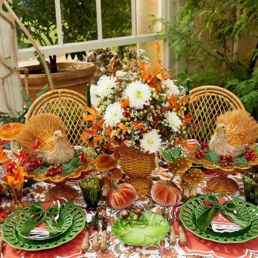 Autumn Decorations<Mrs. Alice Decorative Raffia Turkey