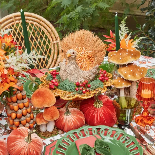 Autumn Decorations<Mrs. Alice Decorative Raffia Turkey