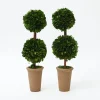 Year-round Decorations | Spring Decorations<Mrs. Alice Double Potted Boxwood Balls (Pair)