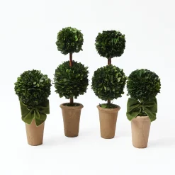 Year-round Decorations | Spring Decorations<Mrs. Alice Double Potted Boxwood Balls (Pair)