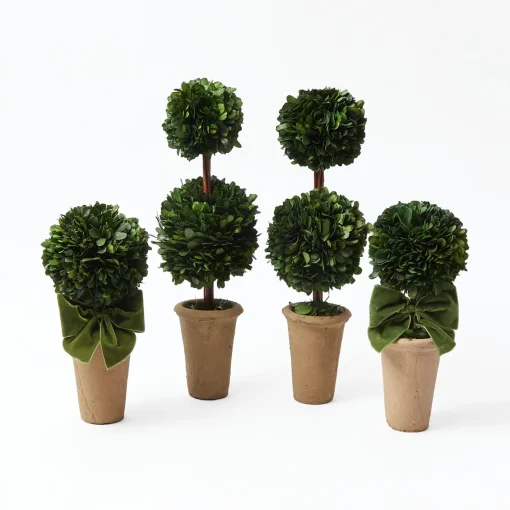 Year-round Decorations | Spring Decorations<Mrs. Alice Double Potted Boxwood Balls (Pair)