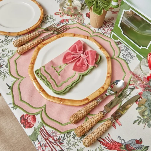 Napkin Rings & Bows<Mrs. Alice Dusty Pink Velvet Napkin Bows (Set of 4)