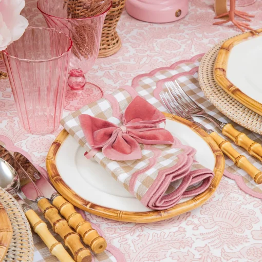 Napkin Rings & Bows<Mrs. Alice Dusty Pink Velvet Napkin Bows (Set of 4)